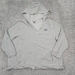 Disney Cruise Line Women Hooded Pullover‎ Striped Hoodie 1X Nautical Resort